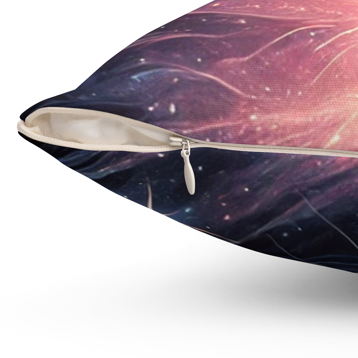 Cosmic Black Cat Galaxy Celestial Decorative Pillow