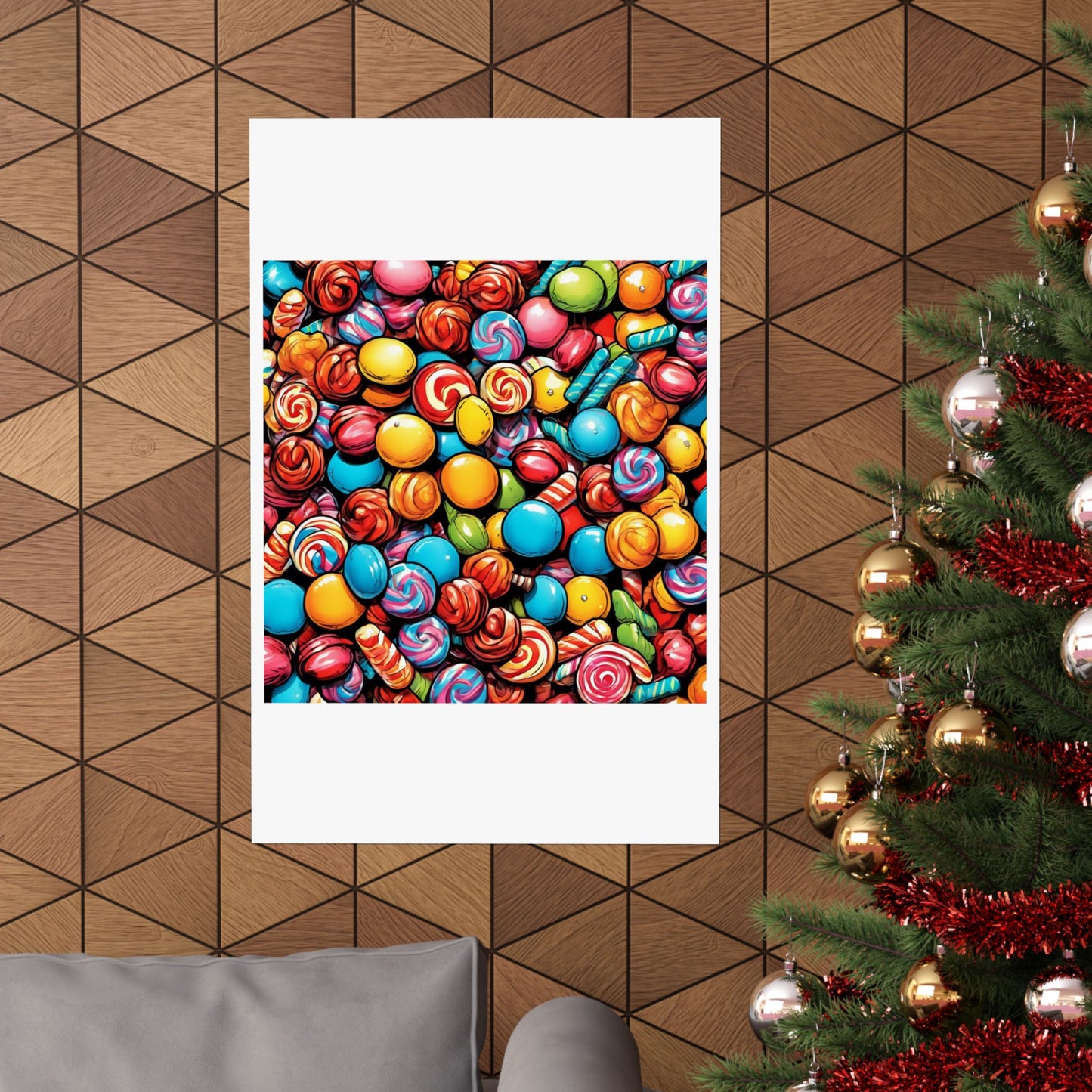 Colorful Candy Pattern Sweets Gift Art Poster