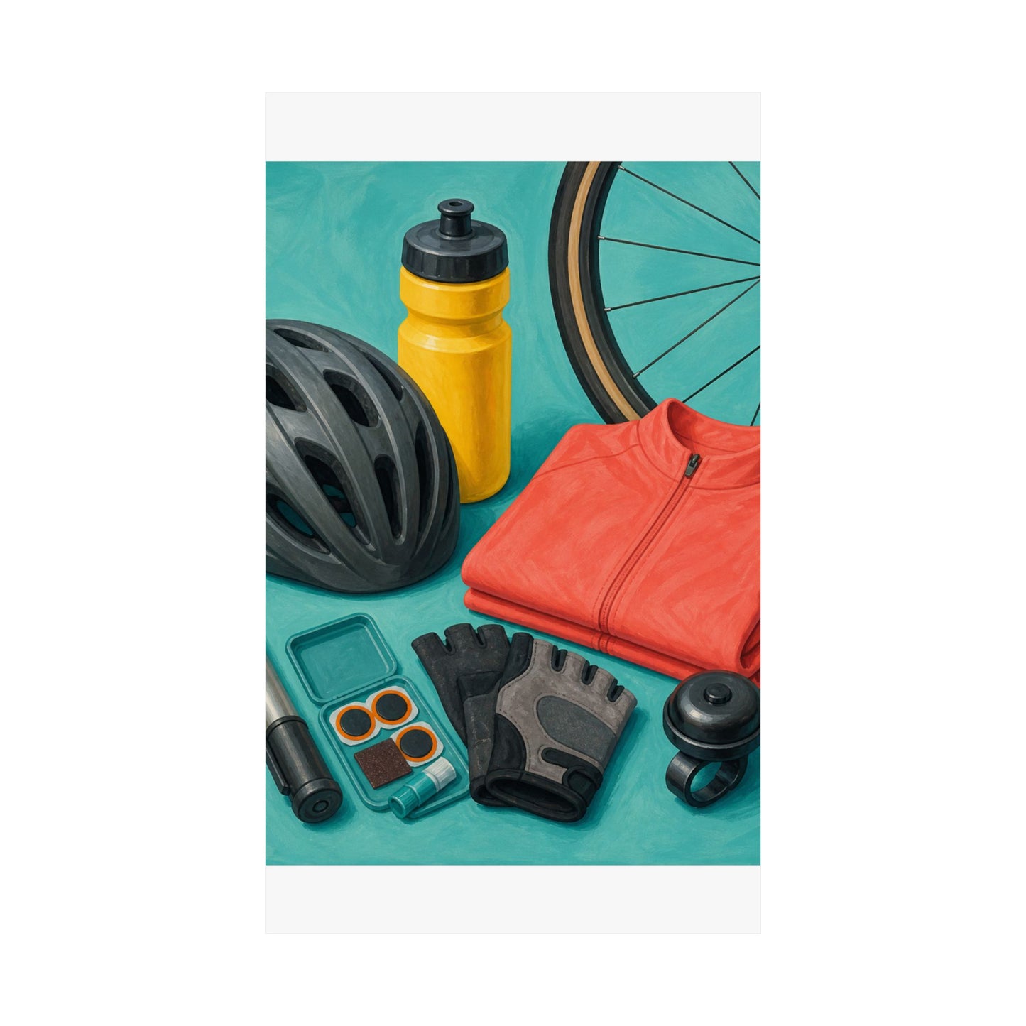 Colorful Cycling Gear Hobby Poster