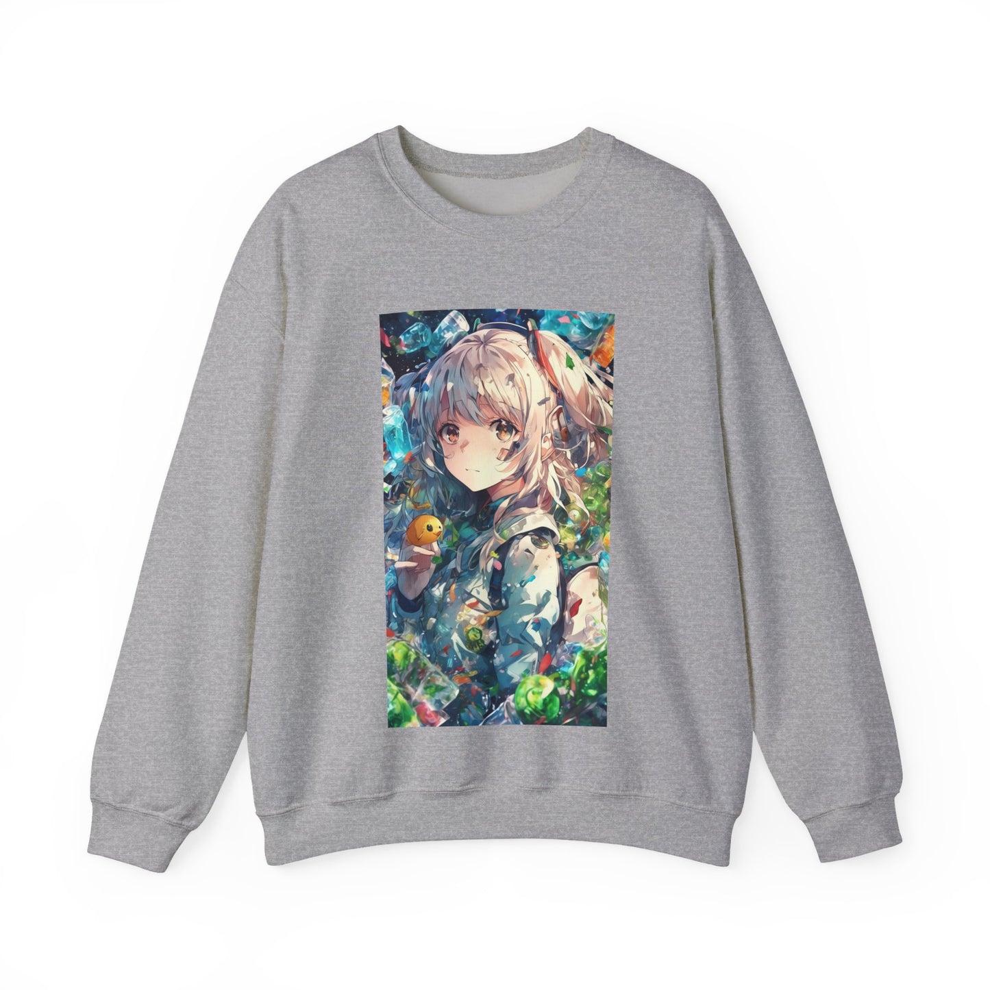 Crystal Bottle Anime Portrait Cozy Art Sweatshirt