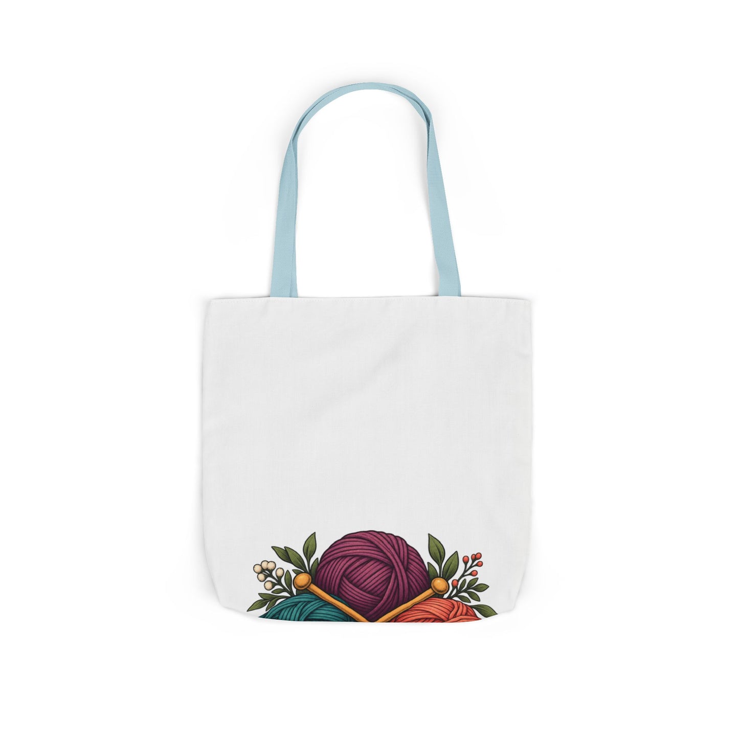 Retro Yarn and Knitting Botanical Art Tote Bag