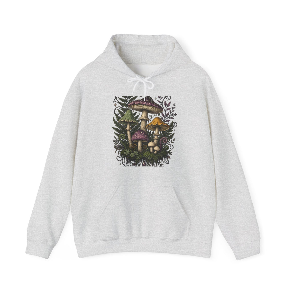 Midnight Mushroom Field Notes Botanical Mushroom Hoodie