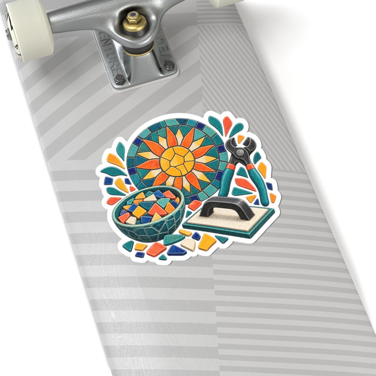 Sunburst Mosaic Making Workshop Sticker