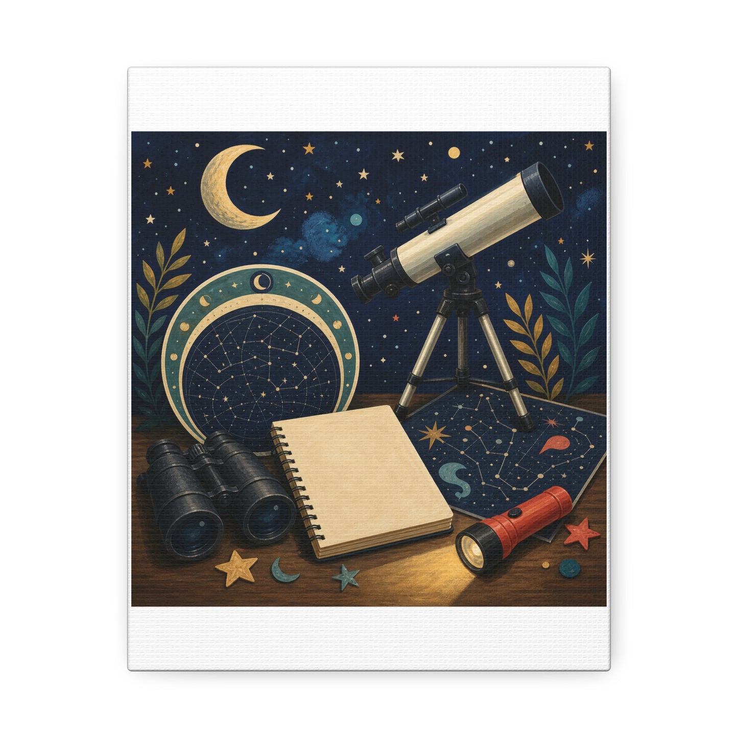 Classic Stargazing Astronomy Hobby Canvas Art