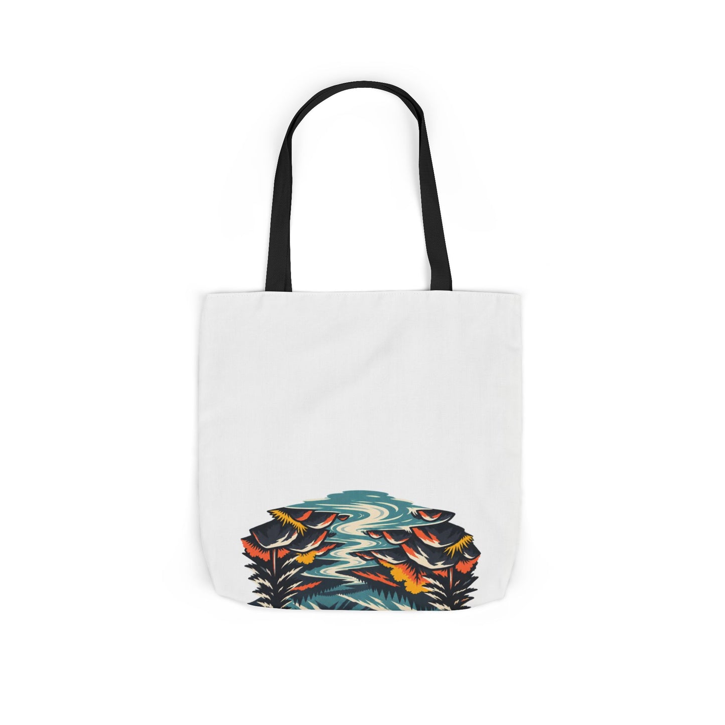 Alpine Sunrise River Mountain Adventure Tote Bag