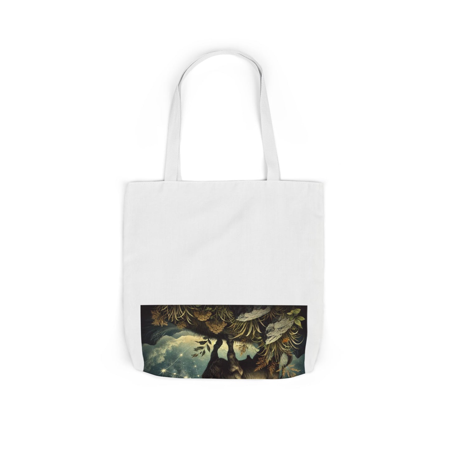 Taurus Bull Constellation Celestial Canvas Tote Bag