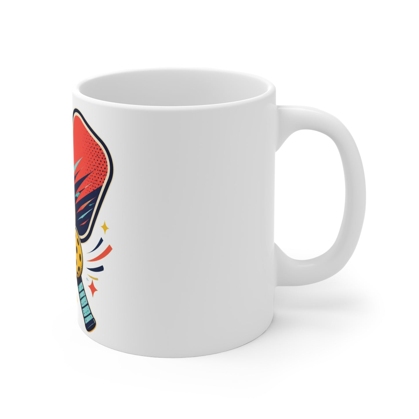 Retro Pickleball Paddles Recreational Sports Coffee Mug