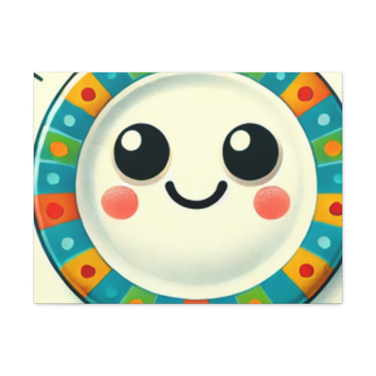 Happy Little Kitchen Club Kawaii Food Canvas Kitchen Wall Art Decor Gift