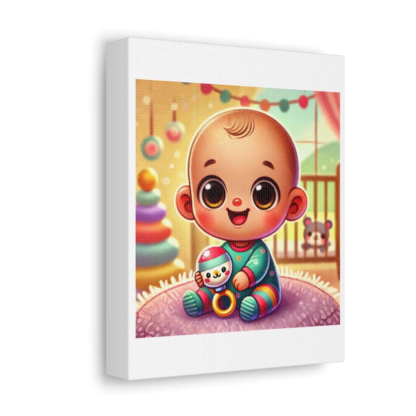 Cheerful Baby Nursery Playroom Canvas Art