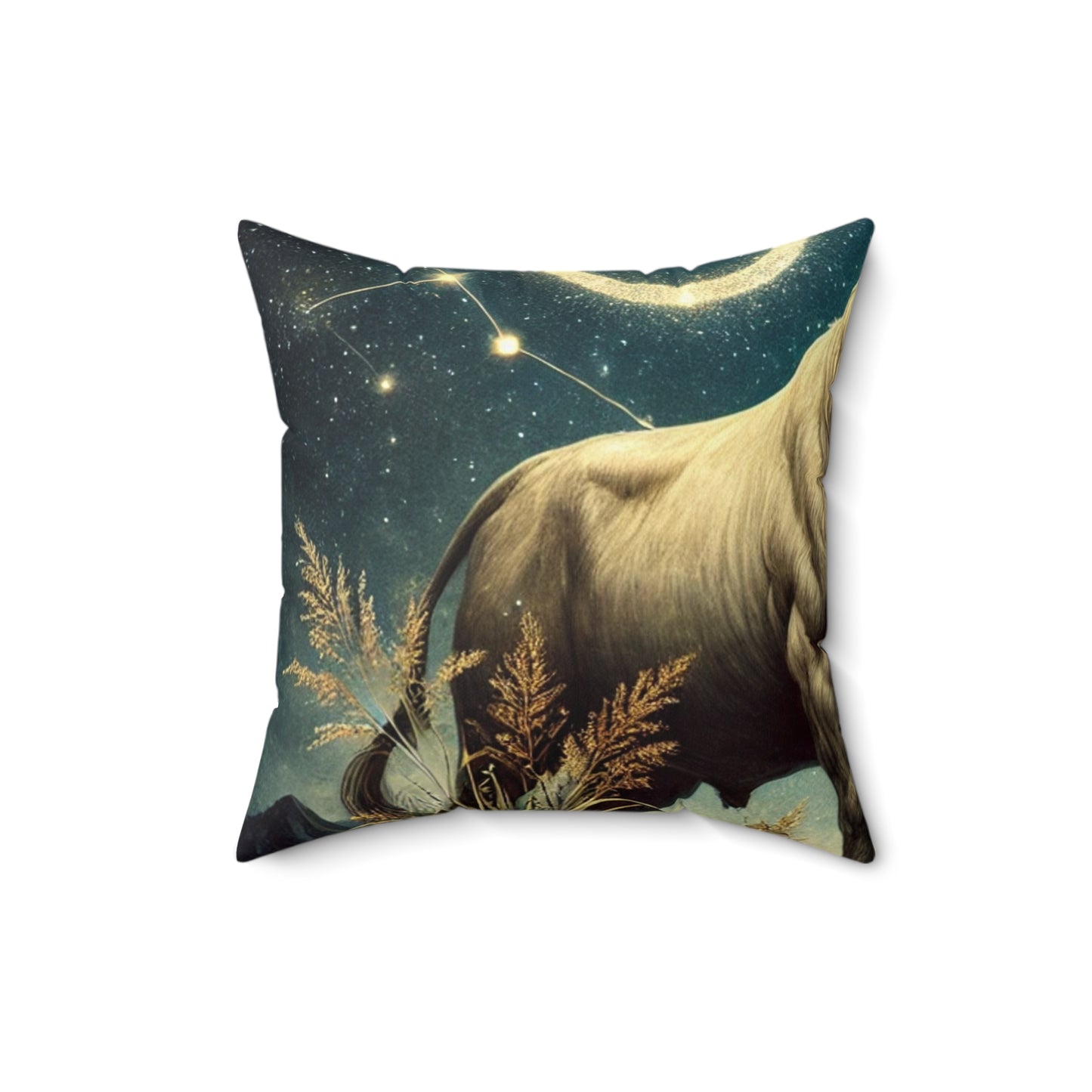 Taurus Bull Constellation Celestial Decorative Pillow