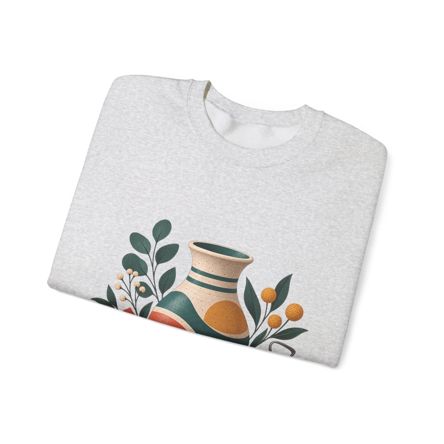 Midcentury Pottery Botanical Art Sweatshirt