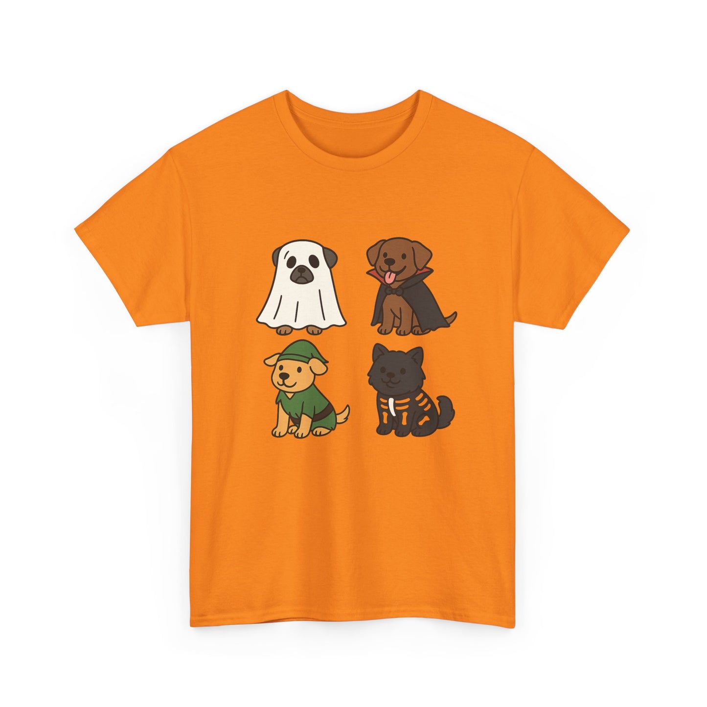 Cute Pet Ghosts Unisex Heavy Cotton Tee - Dog Lover T-Shirt, Animal Tee, Halloween Shirt, Gift for Pet Owners, Funny Retriver