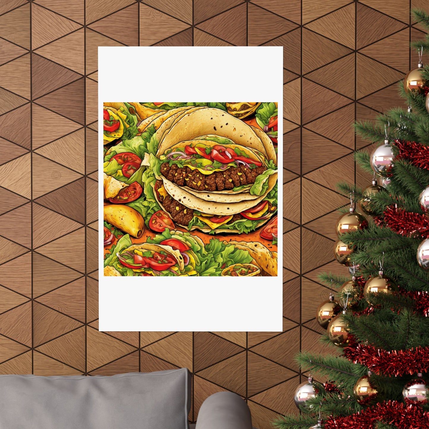 Stacked Taco Fiesta Foodie Gift Art Poster