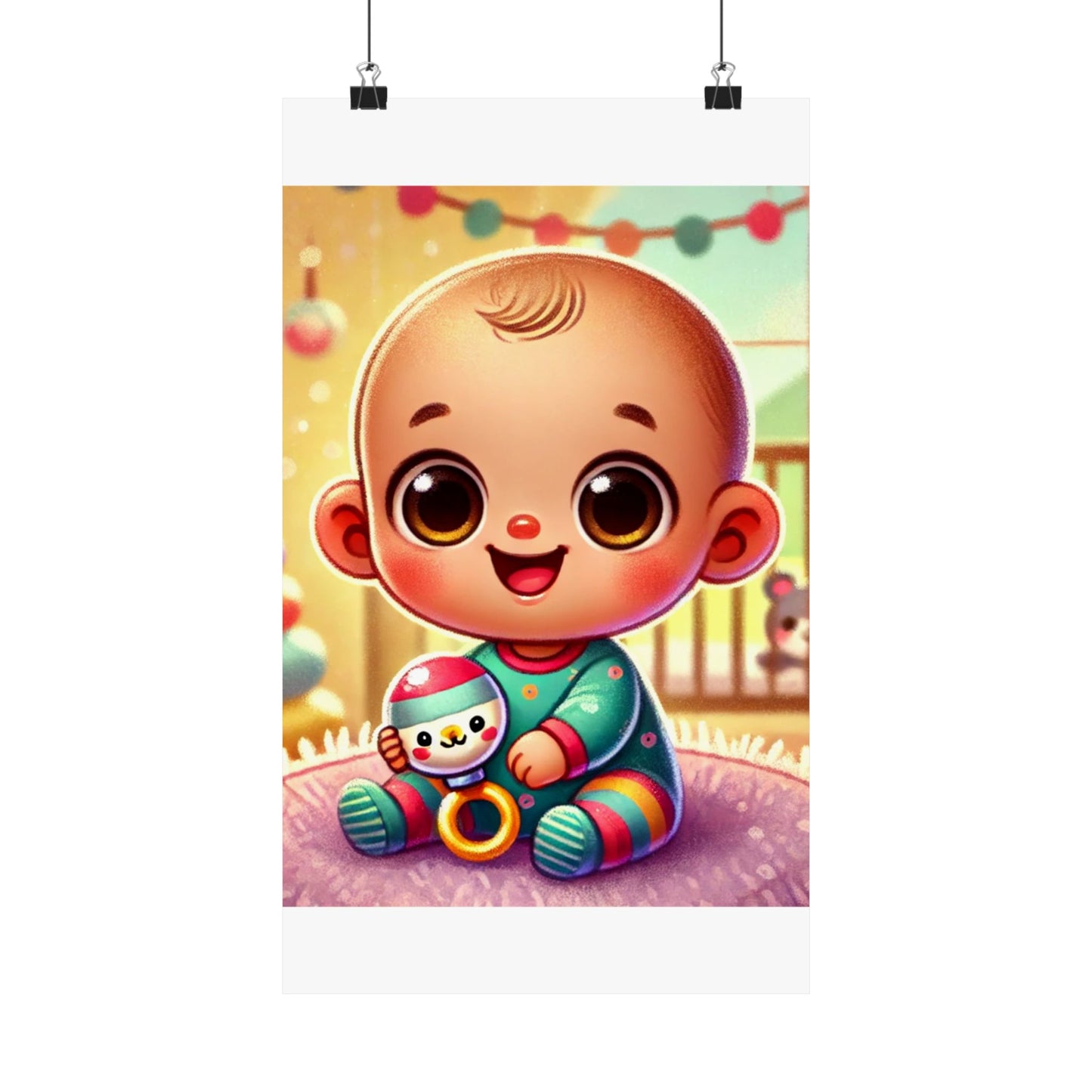 Cheerful Baby Nursery Playroom Art Poster