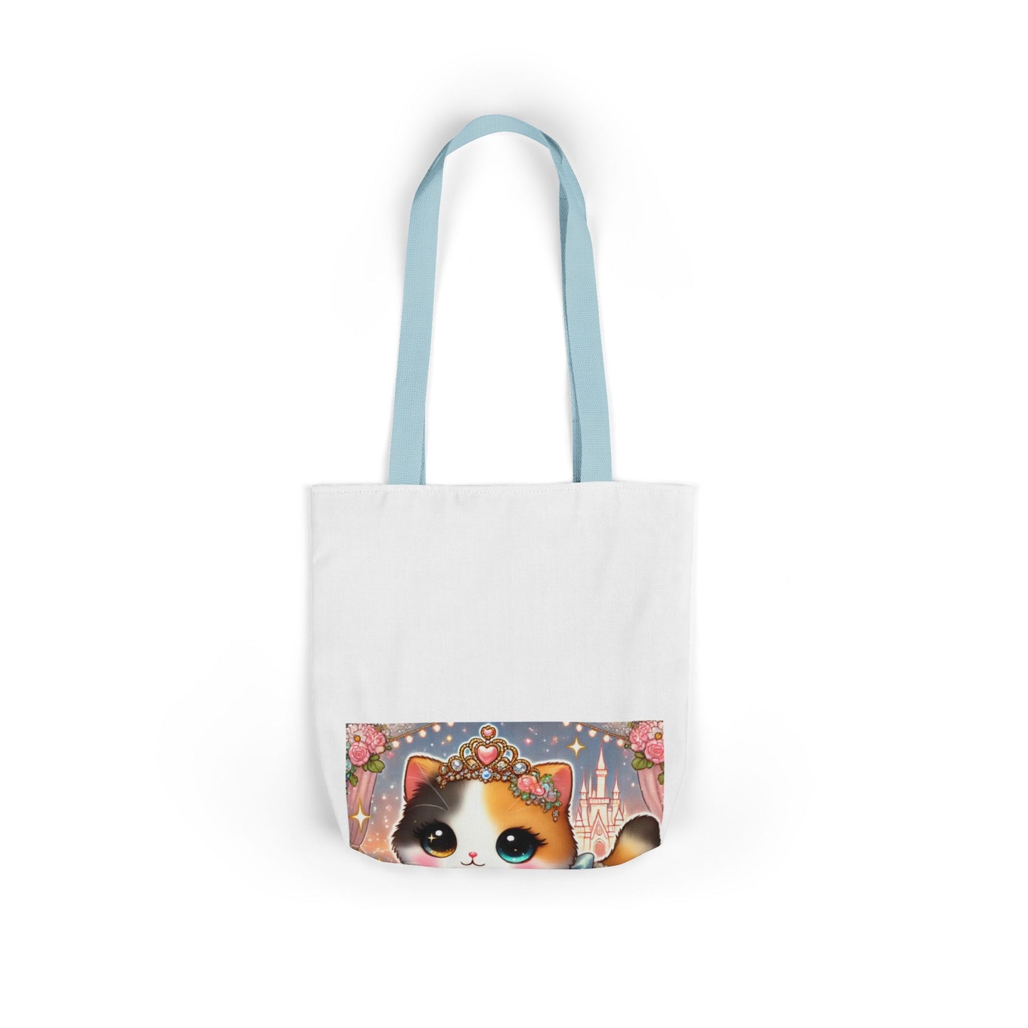 Pastel Princess Calico Cat Fantasy Canvas Tote Bag