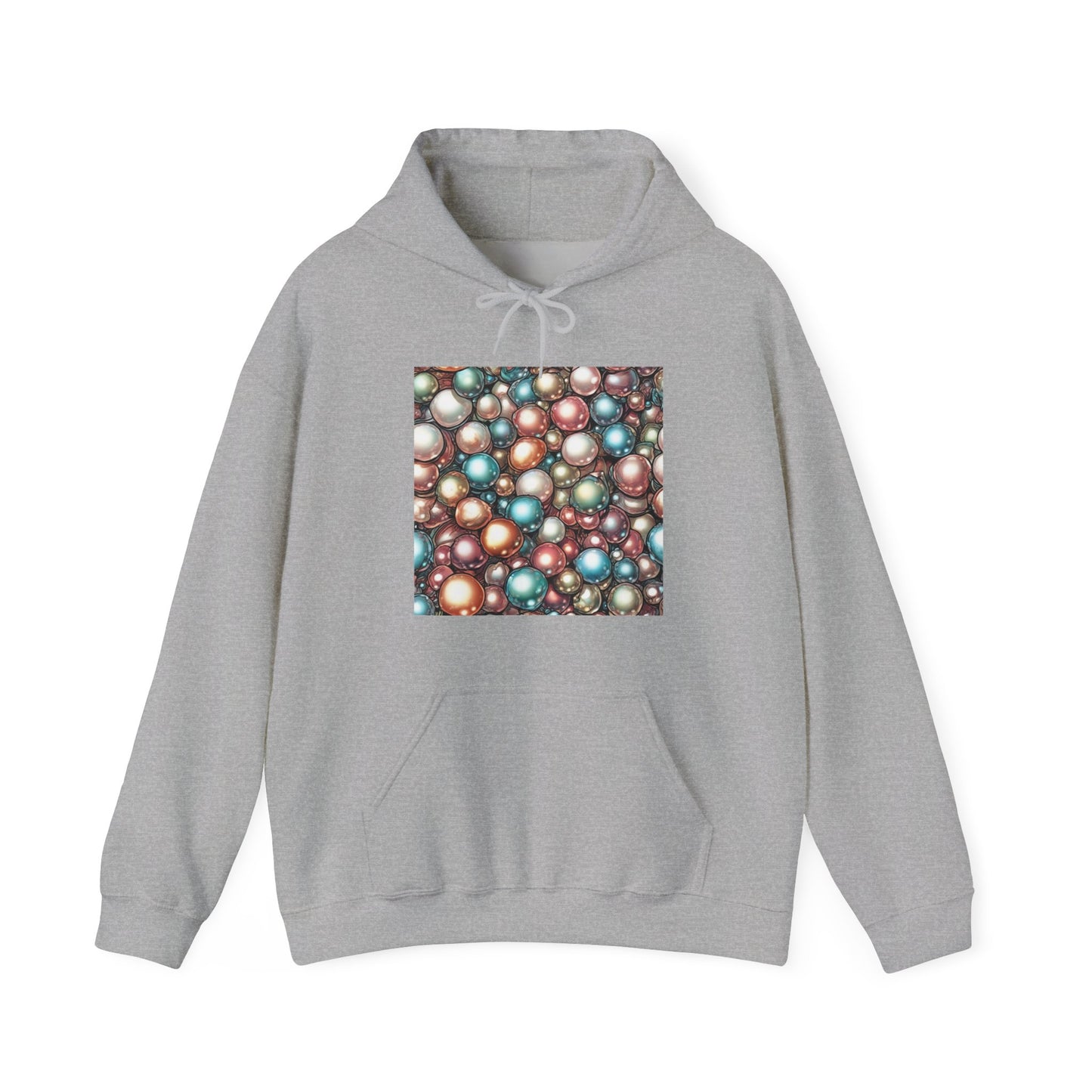 Rainbow Pearl Marble Abstract Gift Art Hoodie