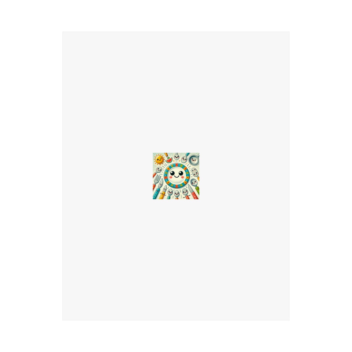 Happy Little Kitchen Club Kawaii Food Poster Kitchen Wall Art Decor