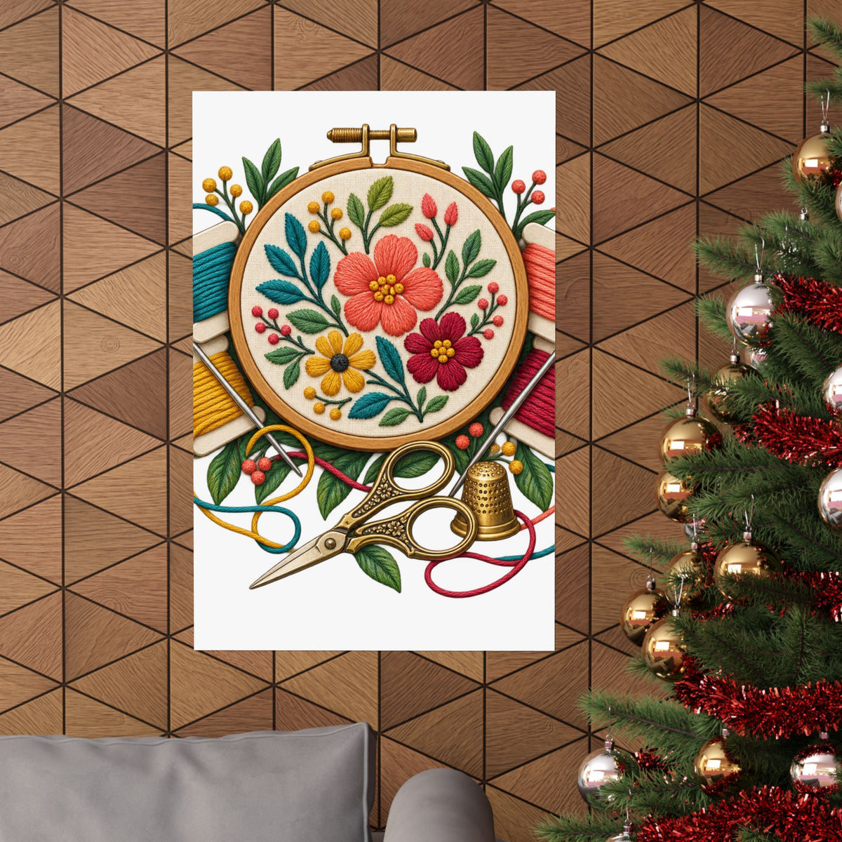 Botanical Embroidery Workshop Poster