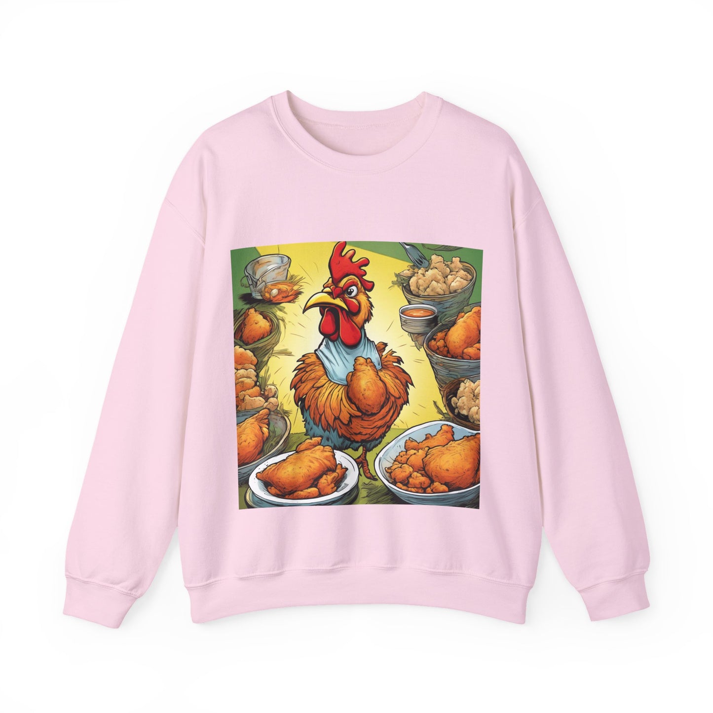 Funny Chicken Fried Food Comfort Food Art Sweatshirt