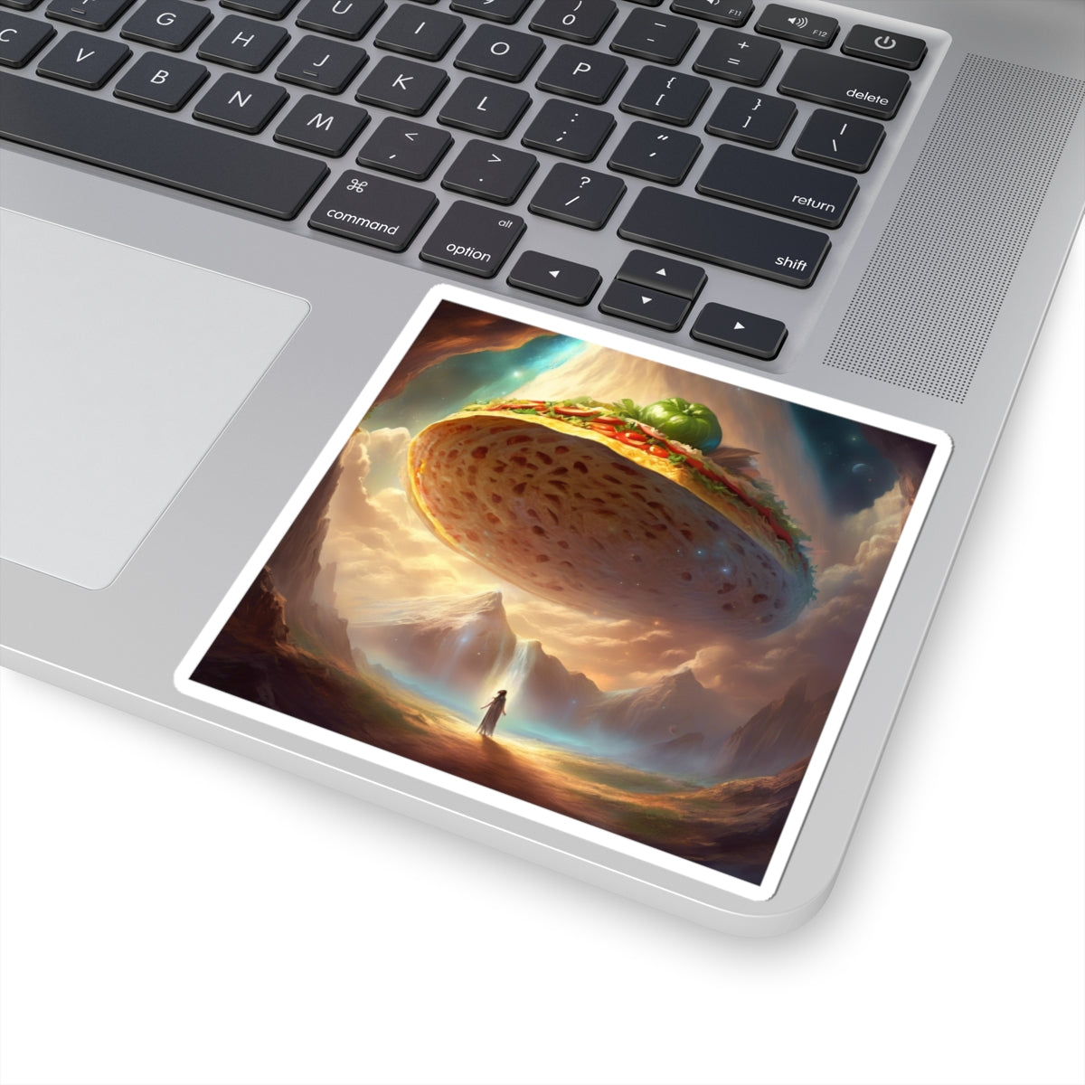 Cosmic Taco UFO Surreal Food Fantasy Art Sticker