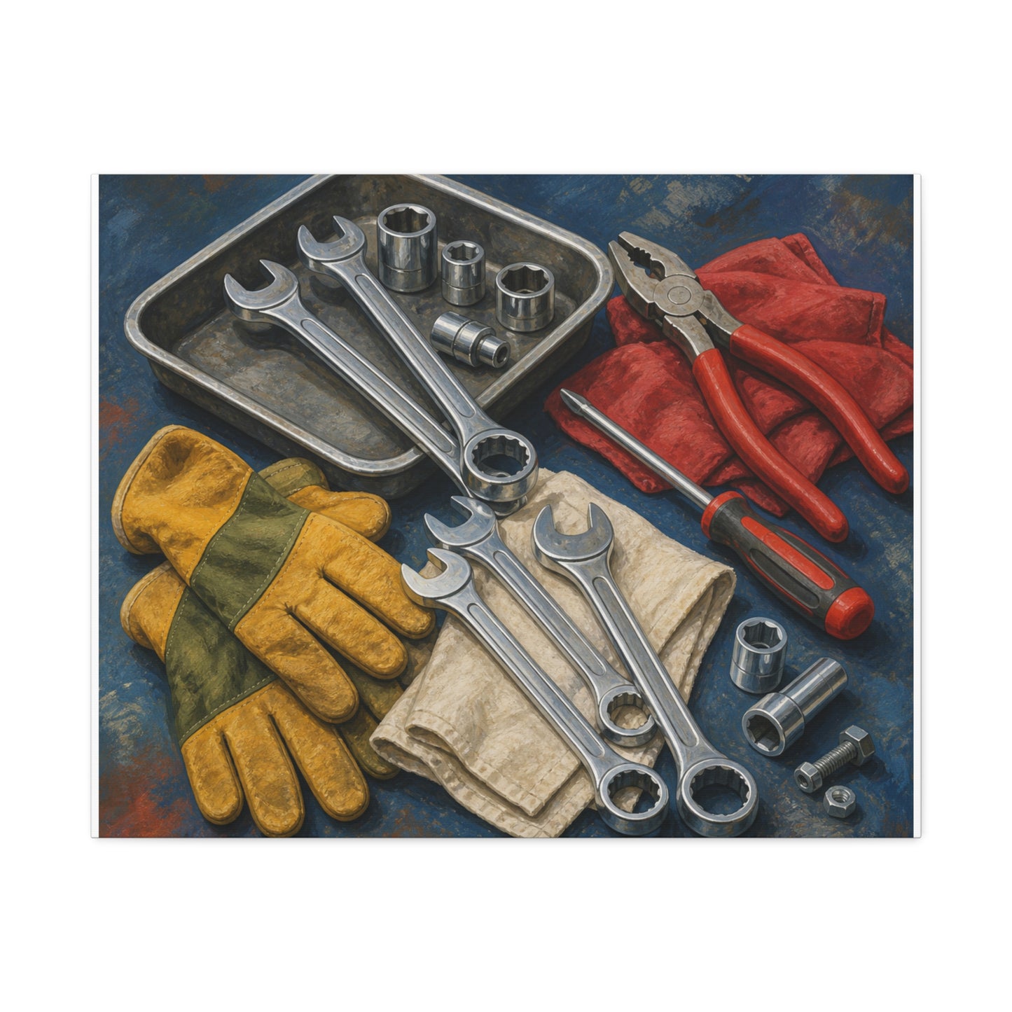 Classic Mechanic Hand Tools Art Canvas Art