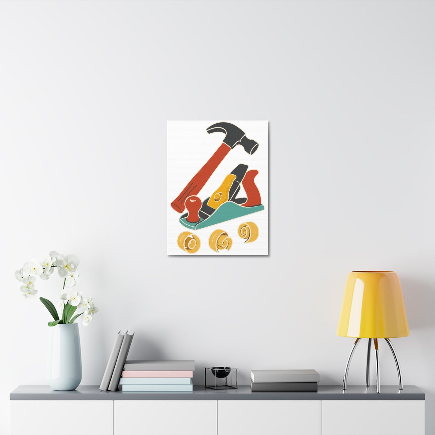 Carpenter Hammer Hand Plane Woodworking Canvas Art
