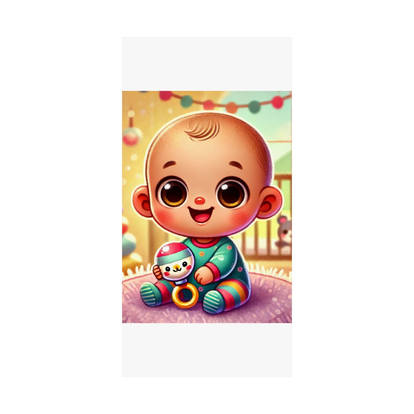 Cheerful Baby Nursery Playroom Art Poster