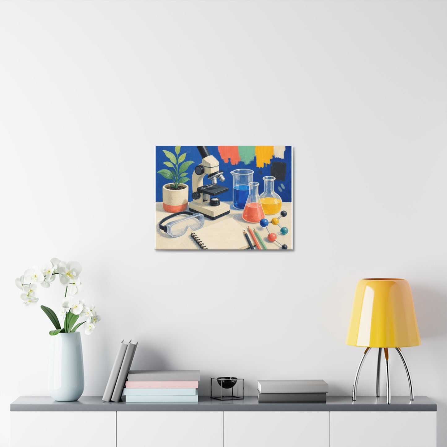 Colorful Science Lab Learning Art Canvas Art