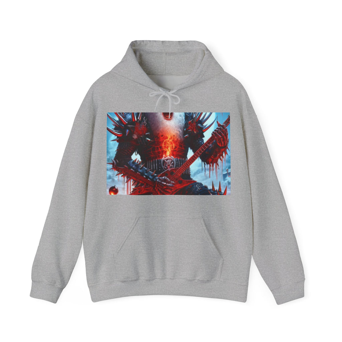 Heavy Metal Santa Holiday Concert Cozy Rock Hoodie