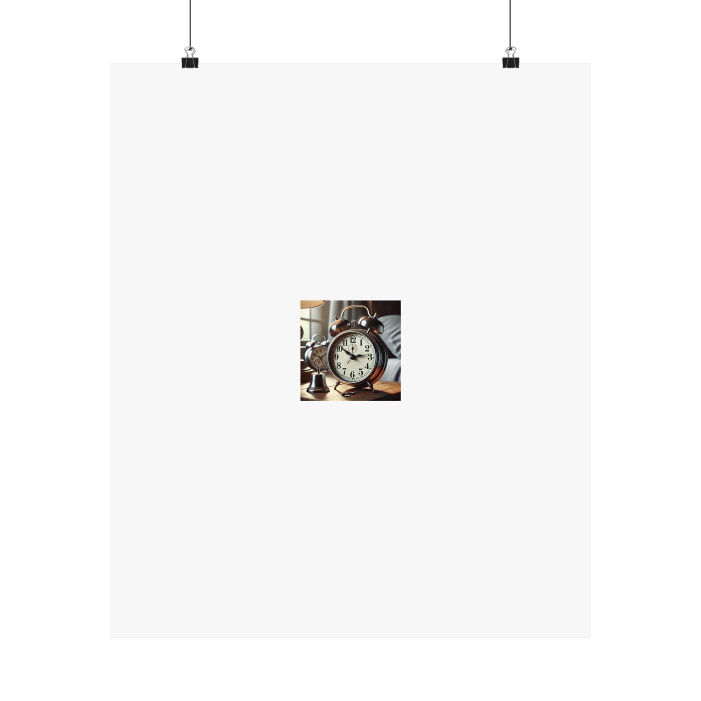 Vintage Alarm Clock Morning Routine Classic Clock Poster