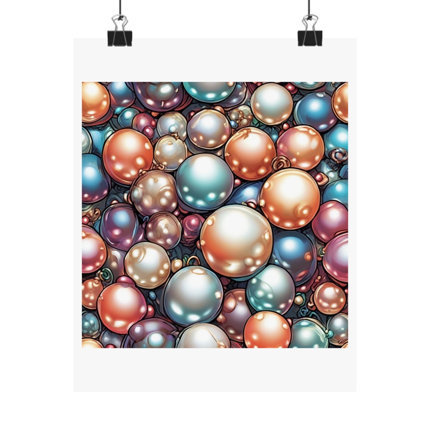 Glossy Orb Marble Abstract Gift Art Poster