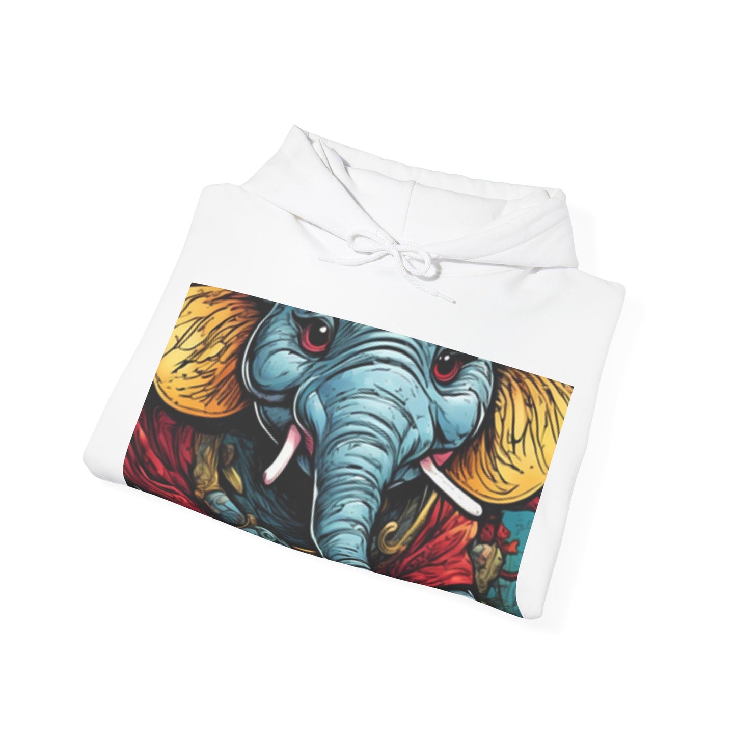Colorful Elephant Garden Parade Wildlife Animal Art Hoodie