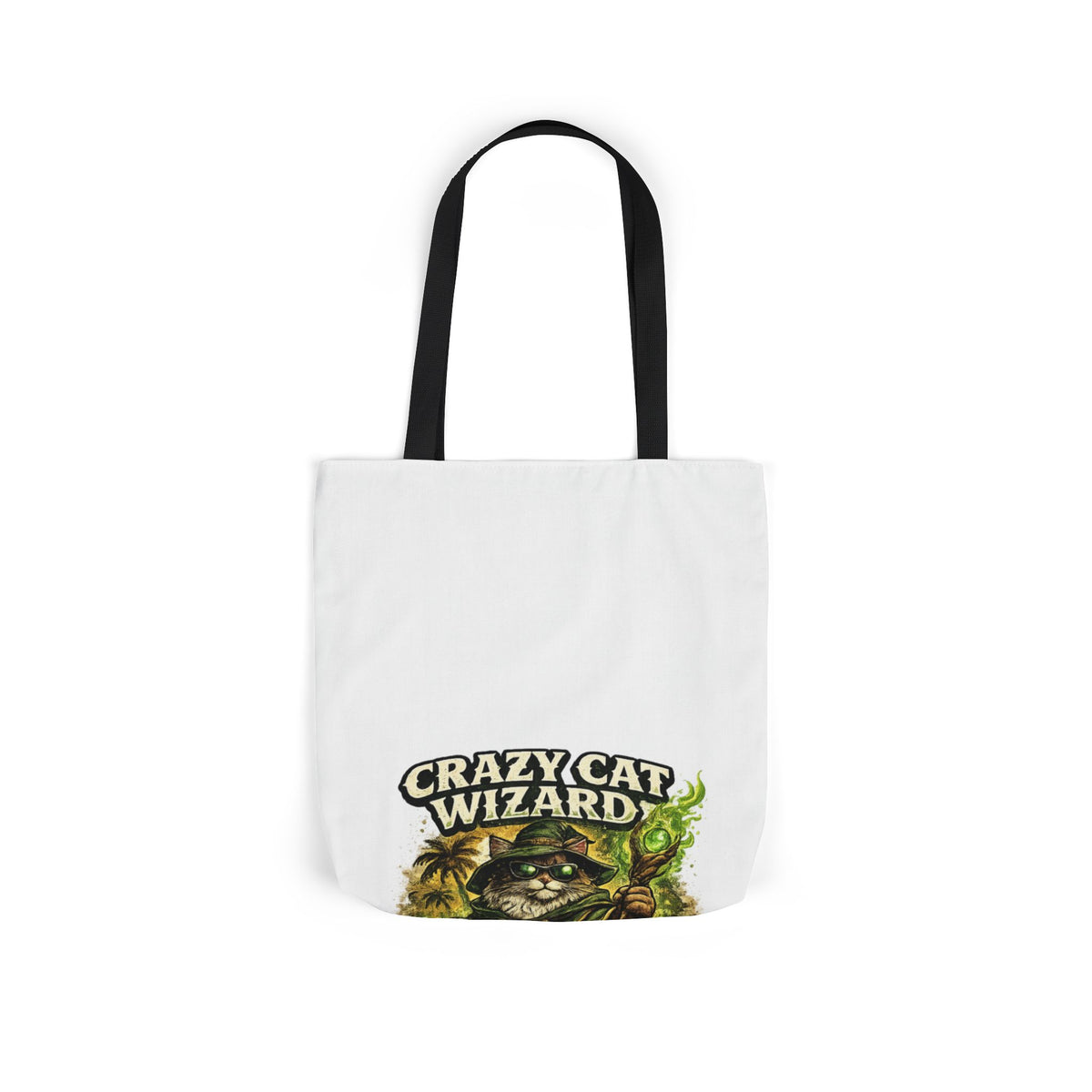Crazy Cat Wizard Funny Fantasy Magic Tote Bag