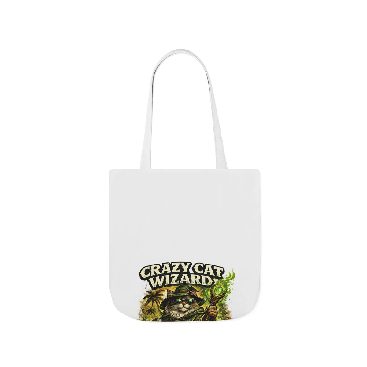 Crazy Cat Wizard Funny Fantasy Magic Tote Bag