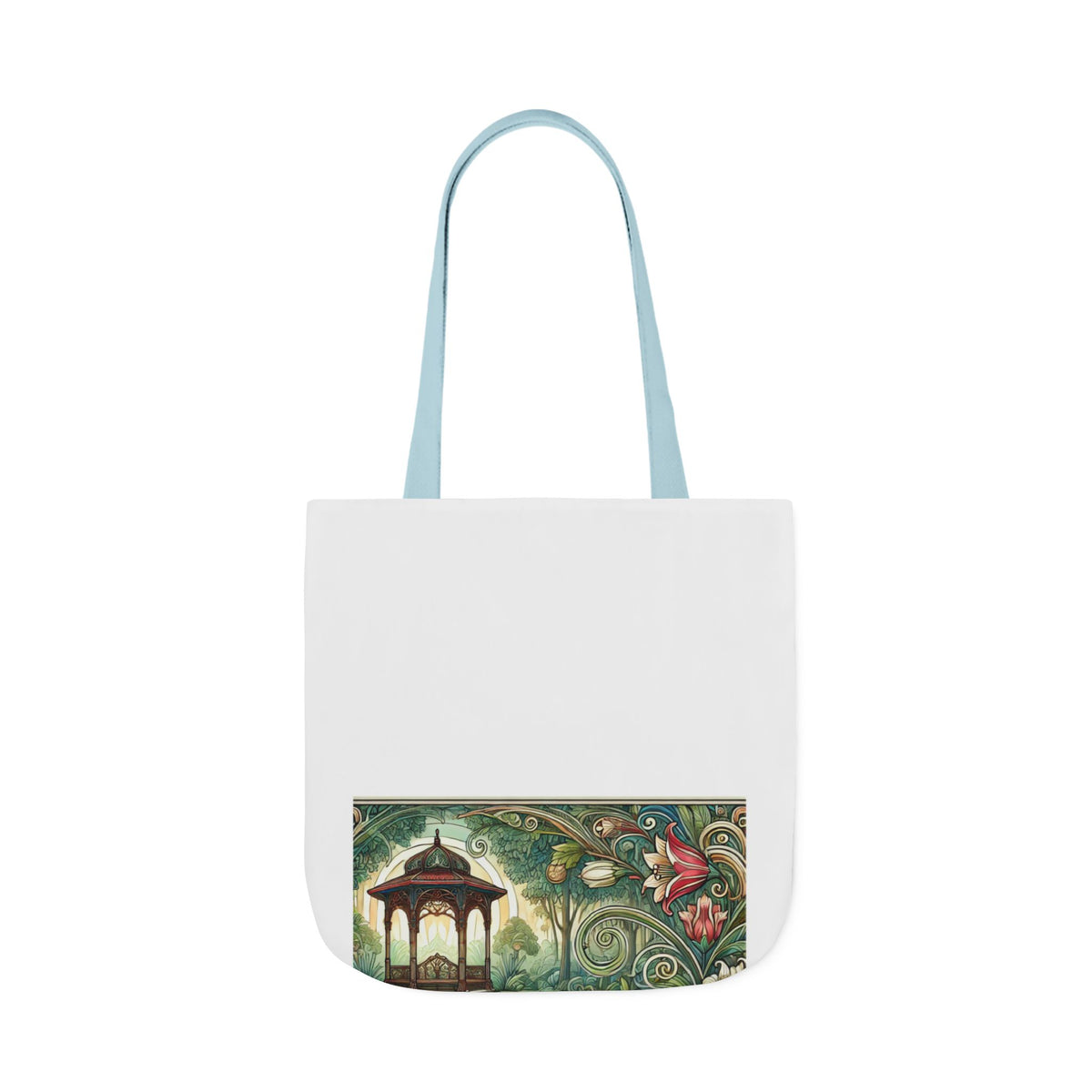 Botanical Gazebo Garden Art Nouveau Canvas Tote Bag
