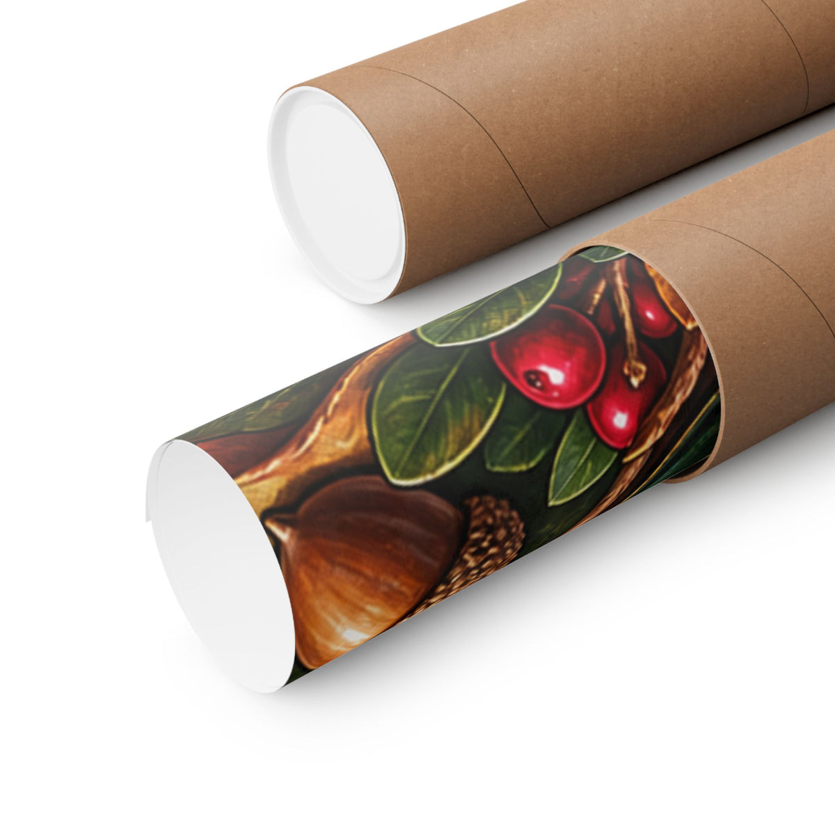 Autumn Oak Lantern and Acorns Poster