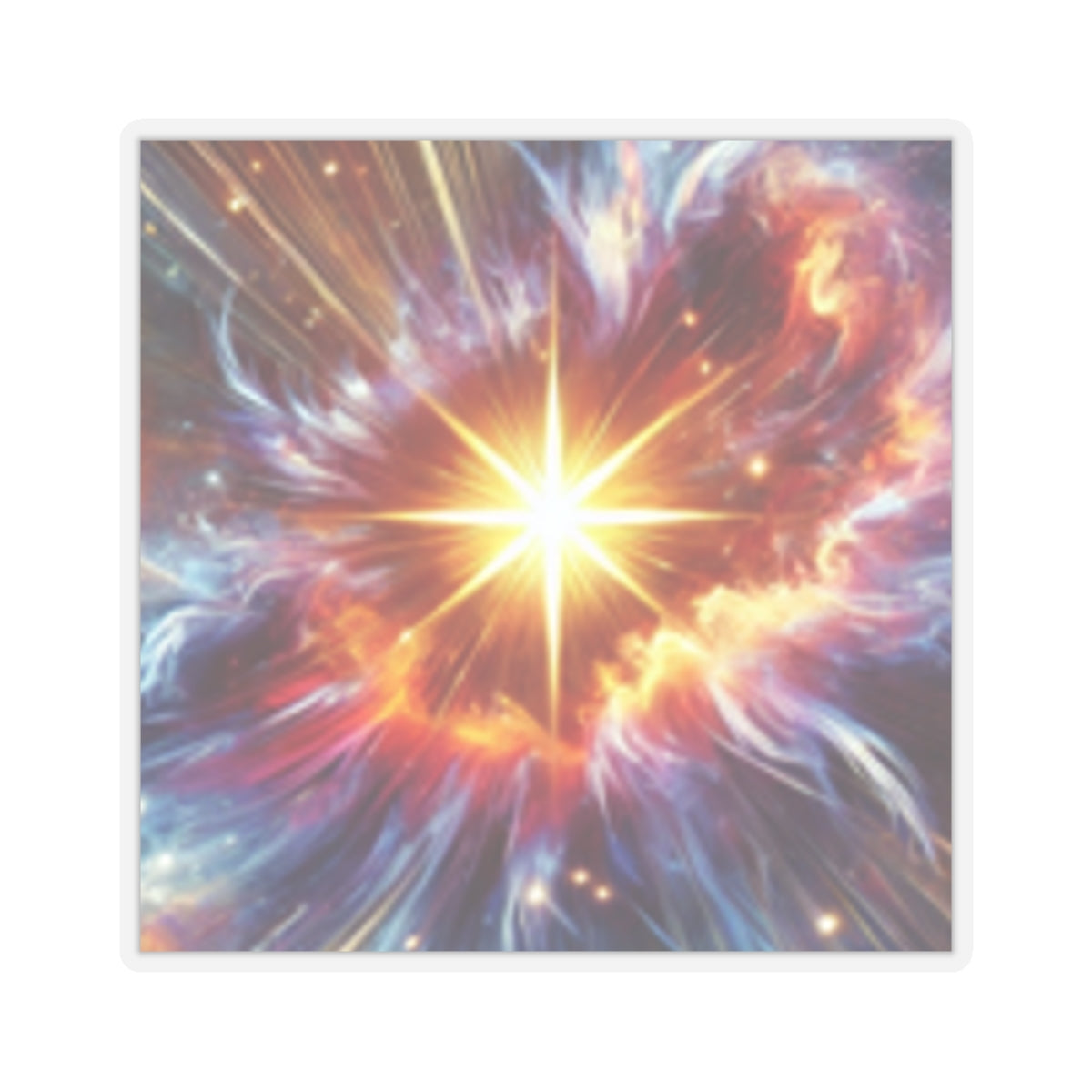 Cosmic Starburst Energy Abstract Space Sticker for Laptop
