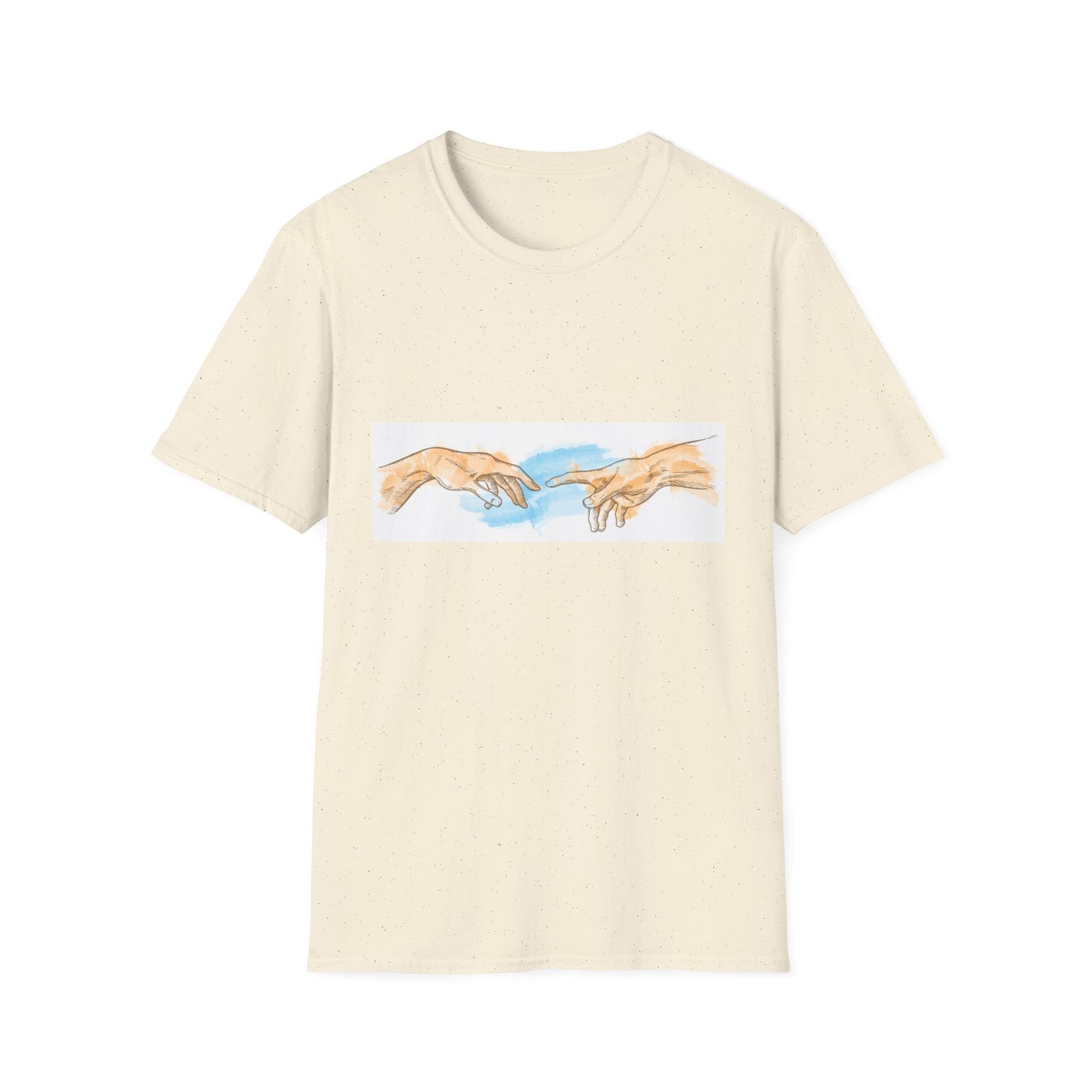 Creation of Adam Hands Graphic T-Shirt Michelangelo Inspired Art Tee Minimal Renaissance Aesthetic Inspired Unisex Shirt