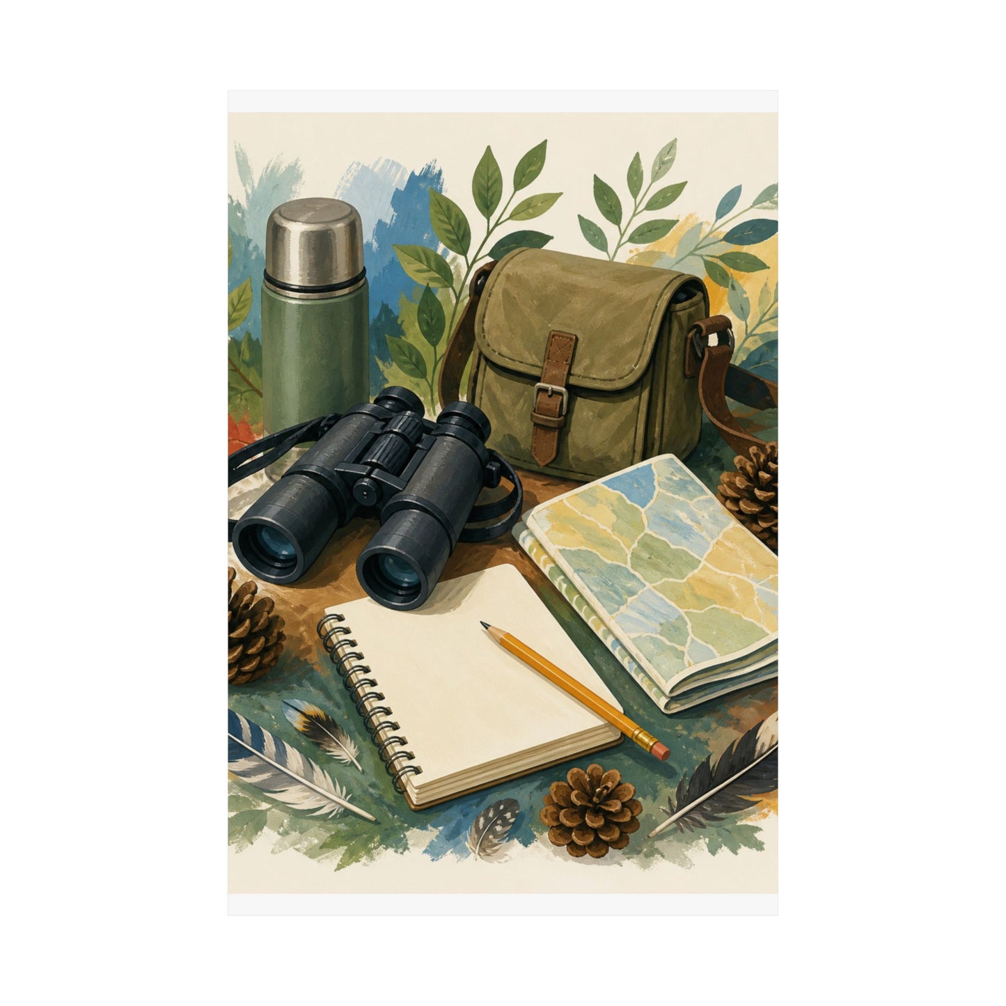 Peaceful Birdwatching Hobby Art Poster