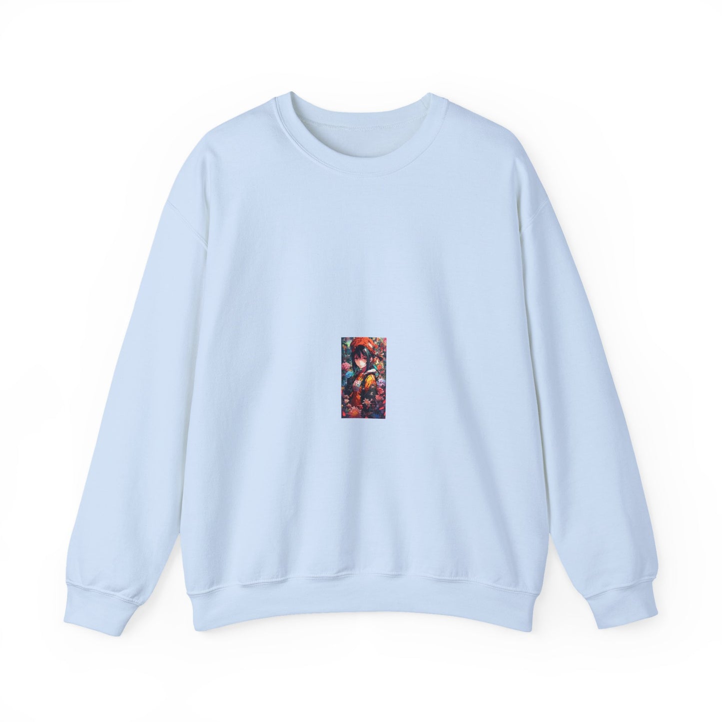 Anime Floral Forest Heroine Portrait Soft Sweatshirt