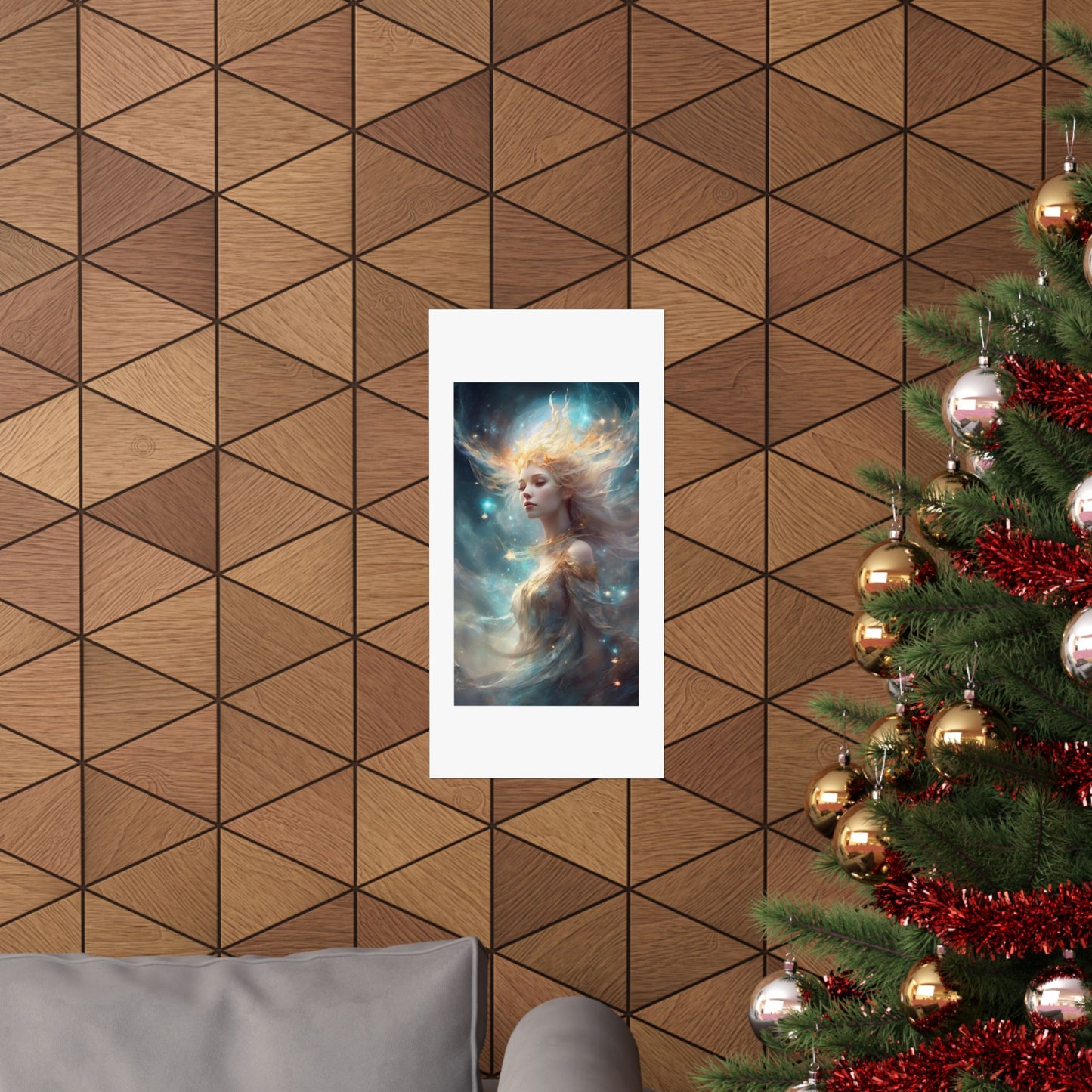 Solar Celestial Spirit Fantasy Portrait Poster