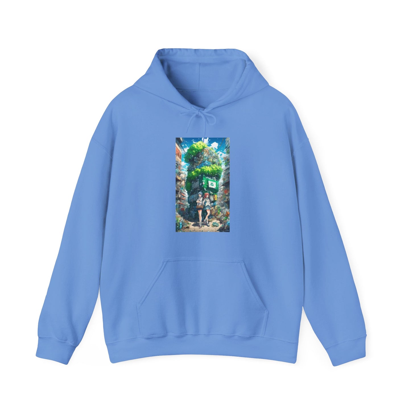 Urban Recycling Anime Friends Eco Graphic Hoodie