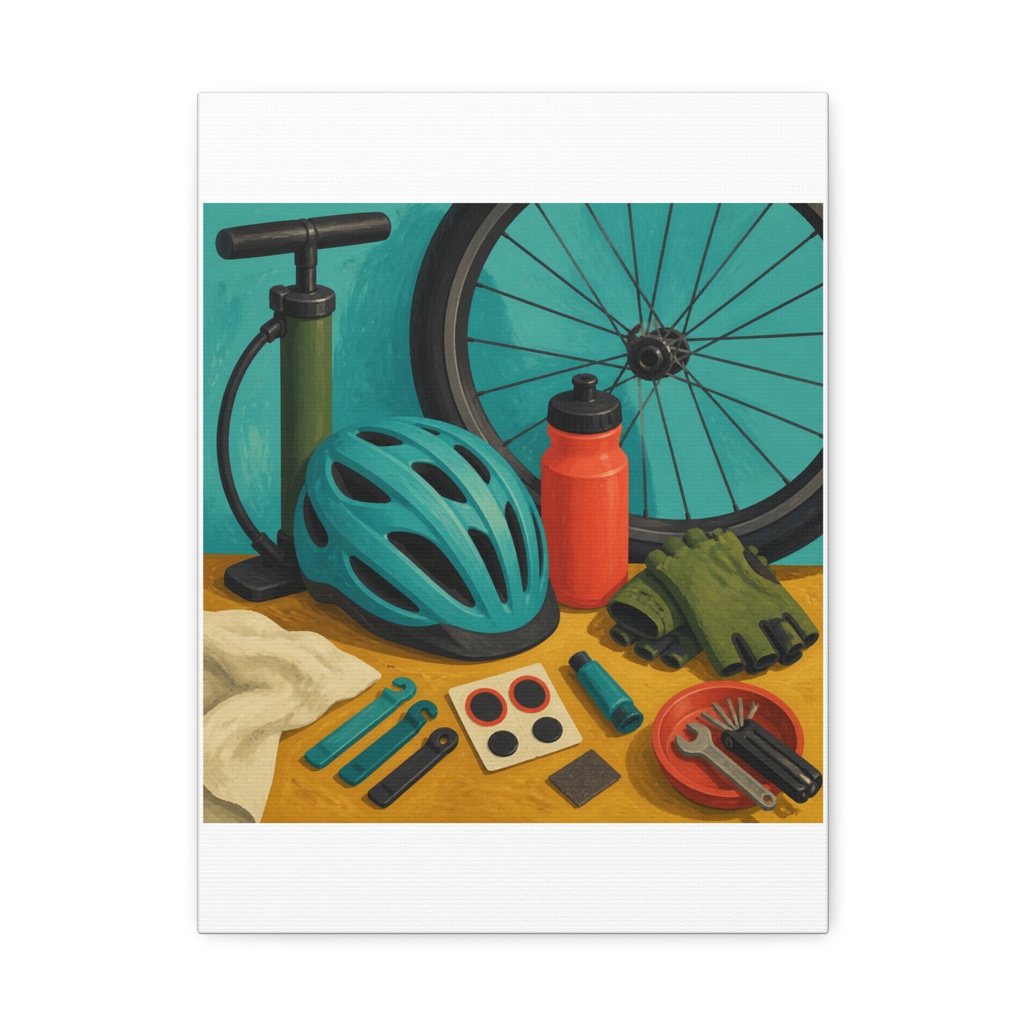 Everyday Bicycle Workshop Art Canvas Art