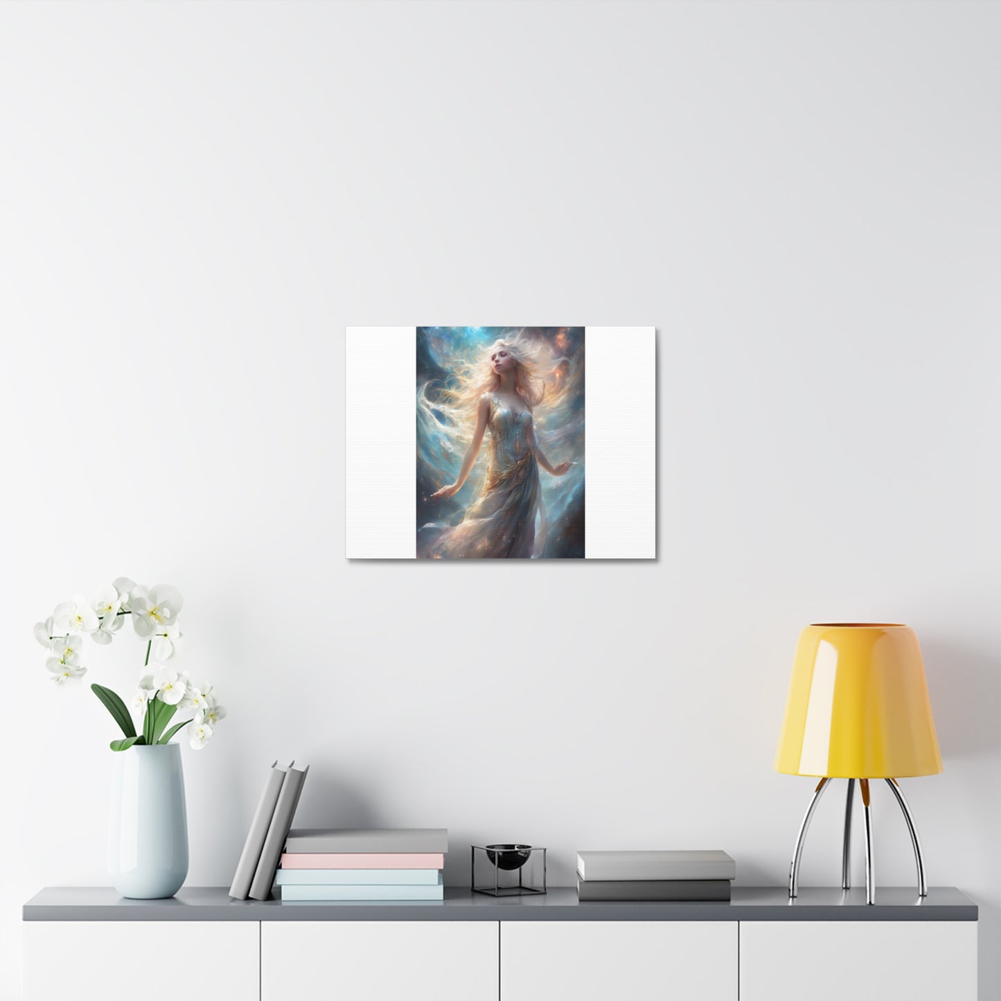 Moonlit Celestial Maiden Fantasy Portrait Canvas