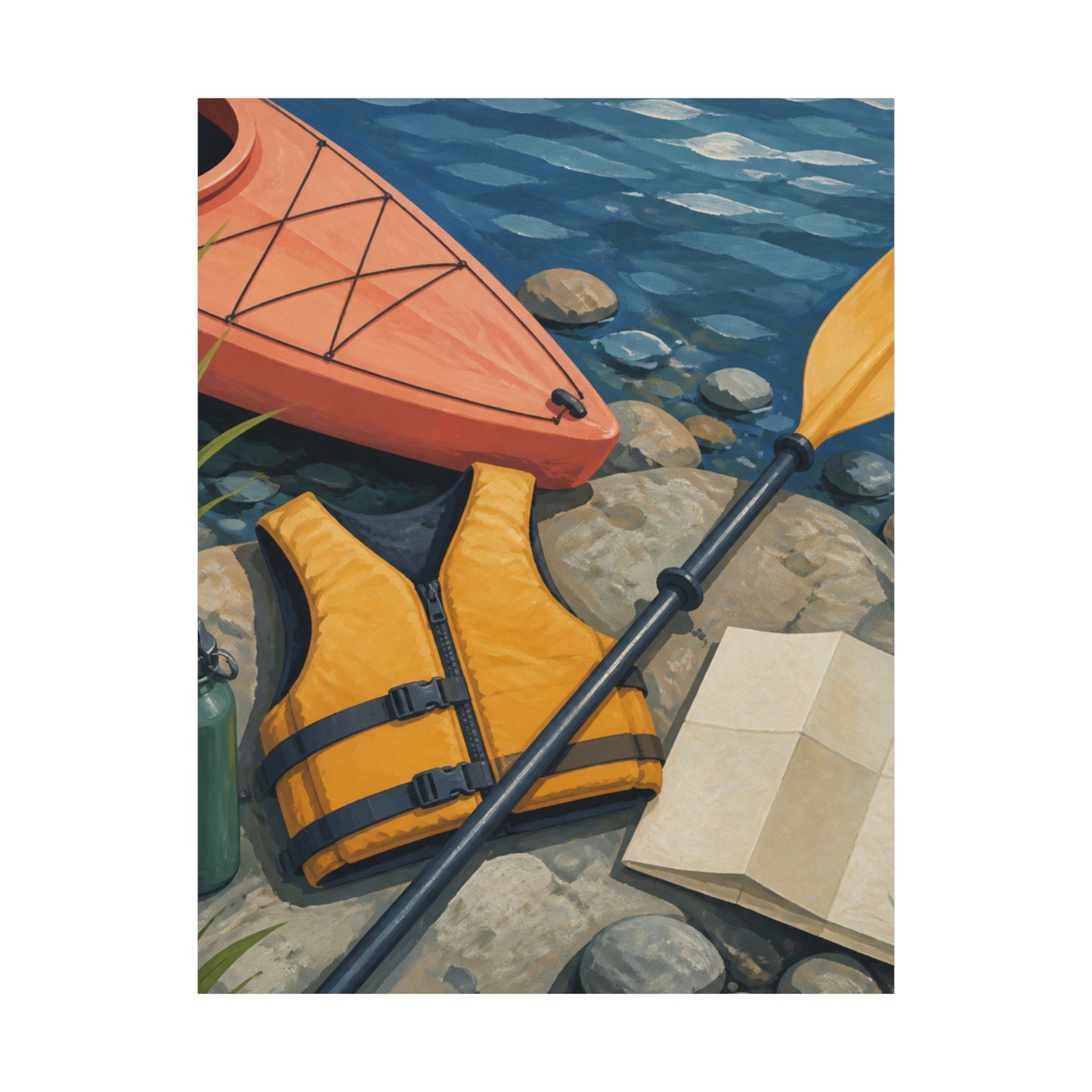 Calm Kayaking Adventure Art Poster