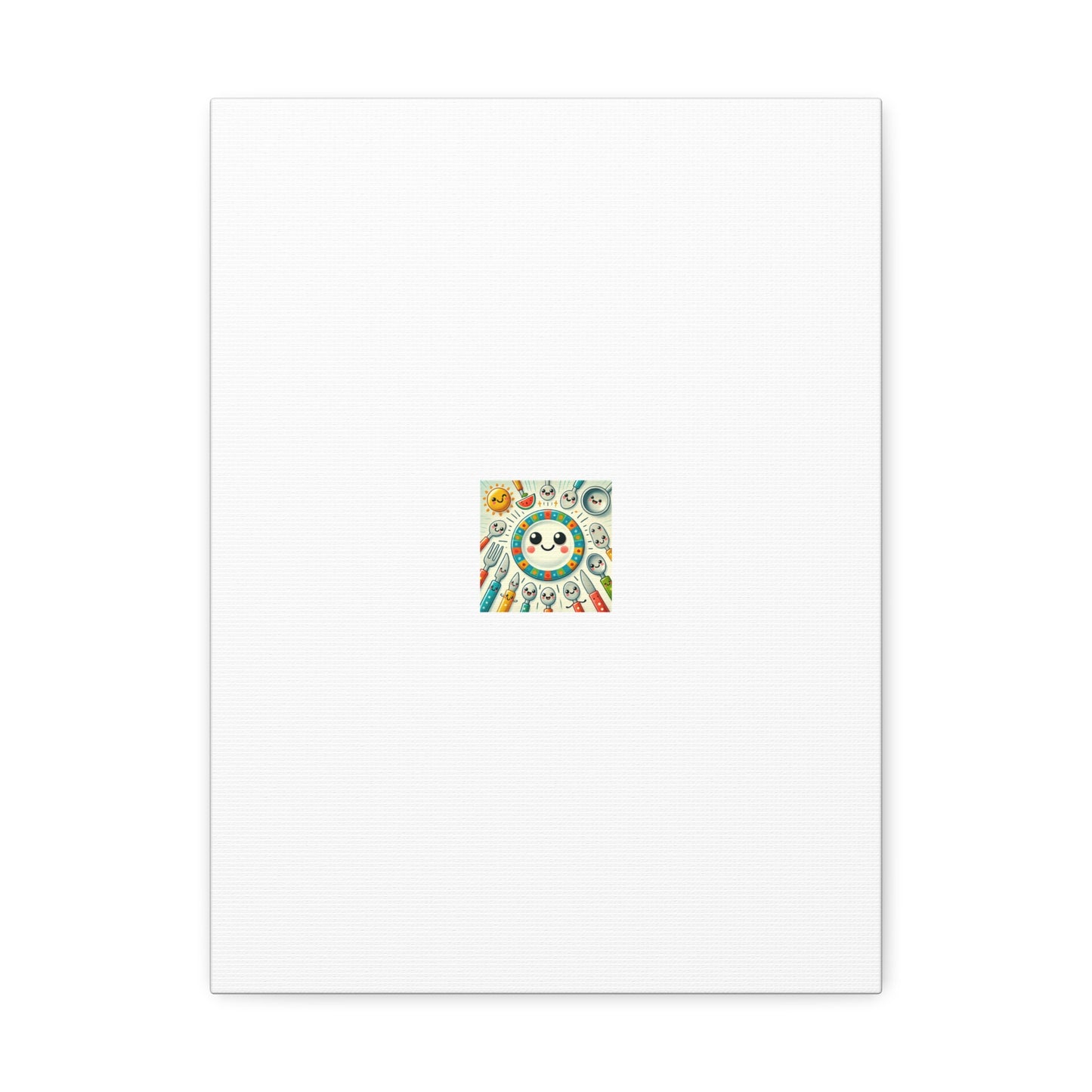 Happy Little Kitchen Club Kawaii Food Canvas Kitchen Wall Art Decor Gift