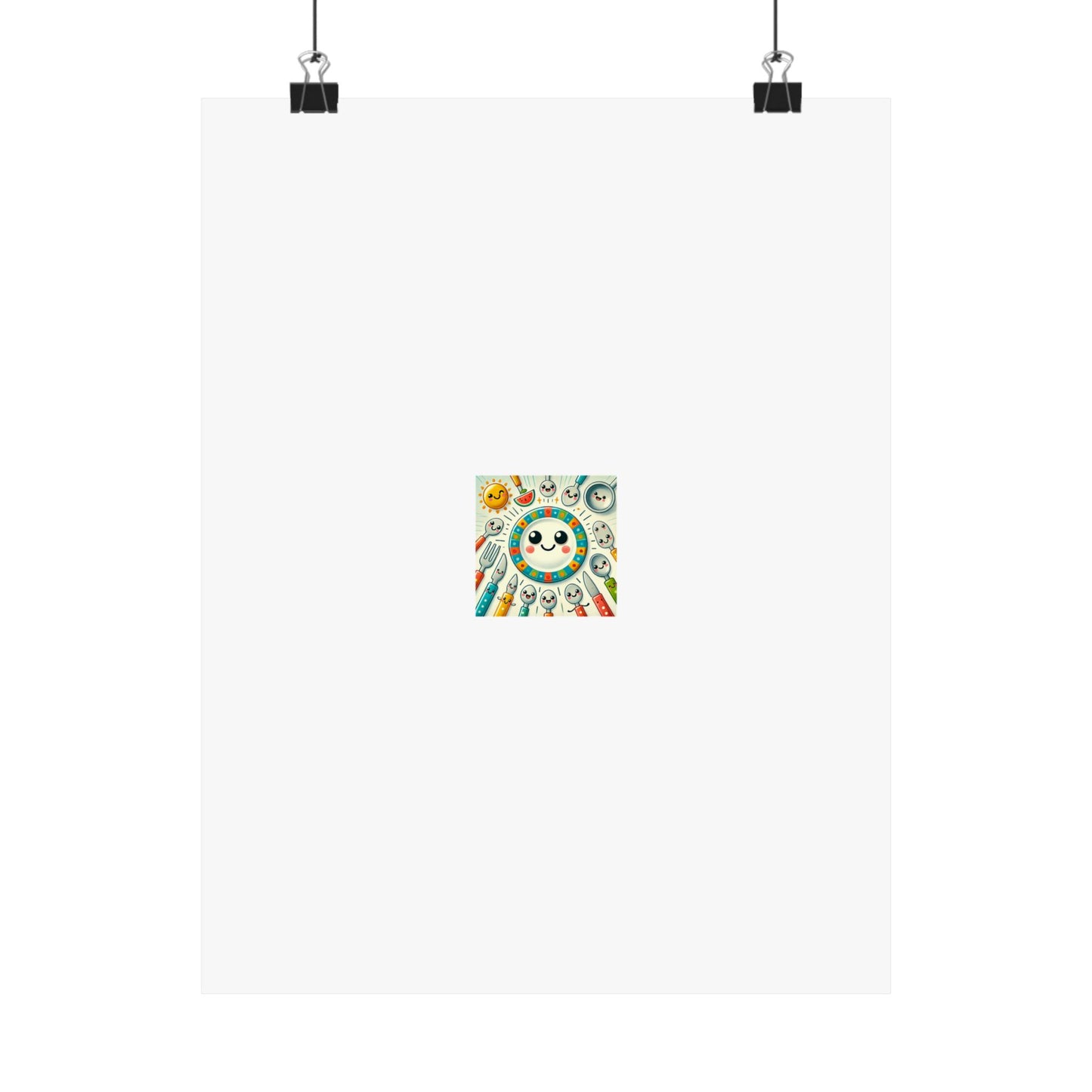 Happy Little Kitchen Club Kawaii Food Poster Kitchen Wall Art Decor