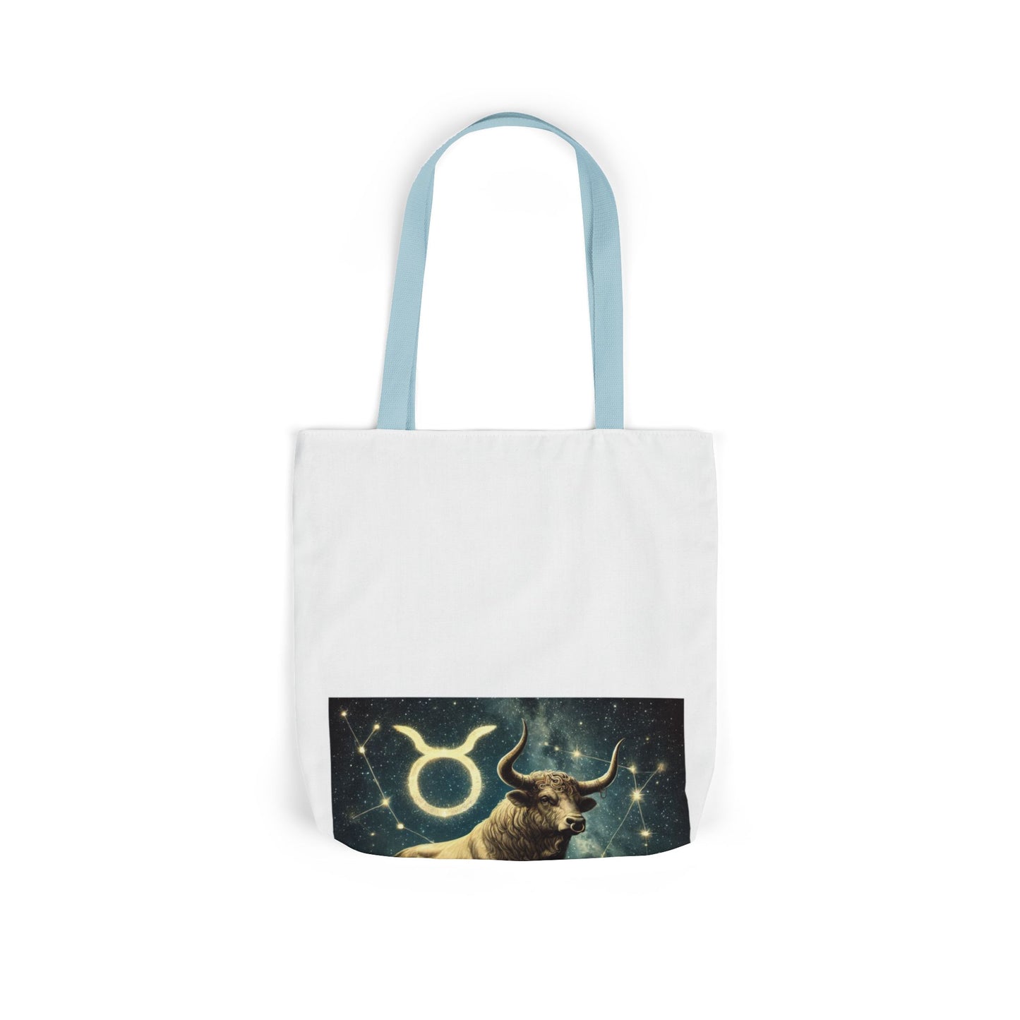 Taurus Bull Constellation Celestial Canvas Tote Bag