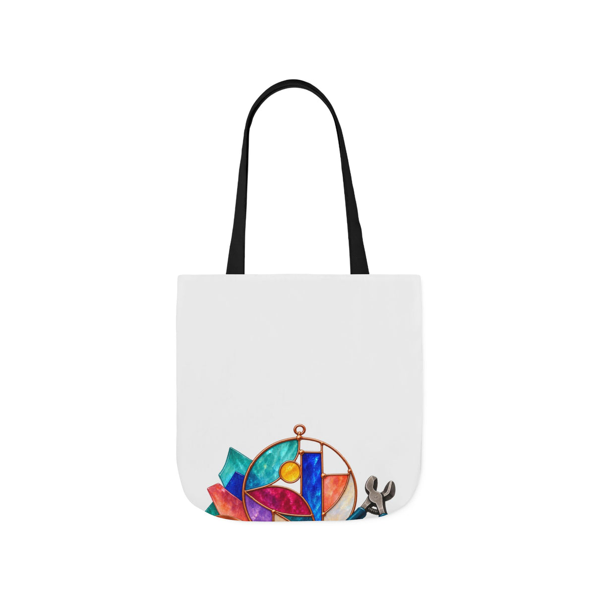 Abstract Stained Glass Suncatcher Workshop Tote Bag