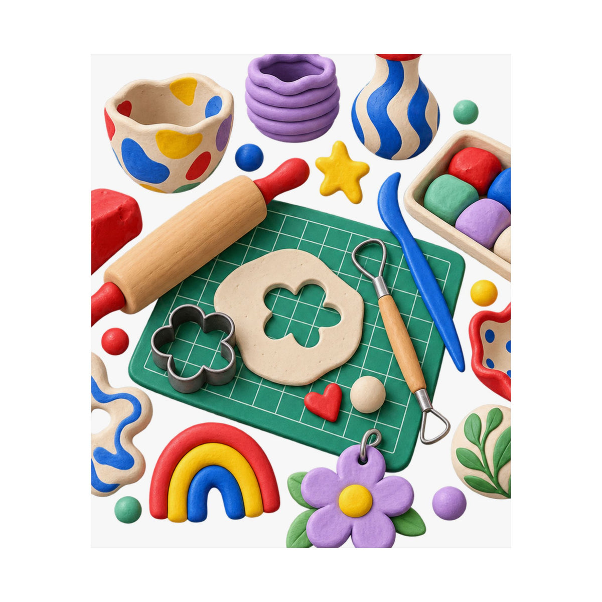 Miniature Clay Sculpting Workshop Poster